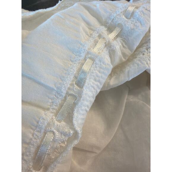 Faunt white tiered 100% Cotton BOHO prairie skirt SM - Picture 12 of 13